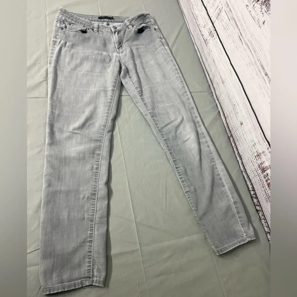 Prana Jeans Womens 10/30 Gray Straight Regular Inseam Denim Pants - Picture 1 of 5